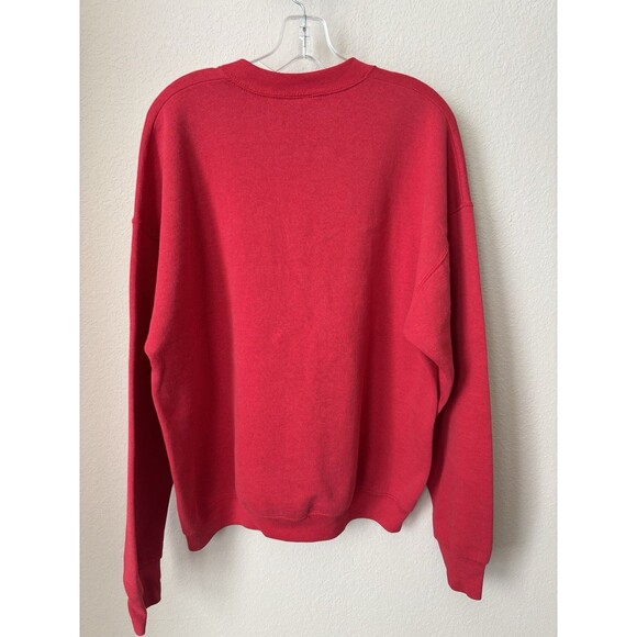 Vintage 90's Mickey & Co Size XL Red Embroidered Mickey Mouse Sweatshirt - Picture 3 of 4